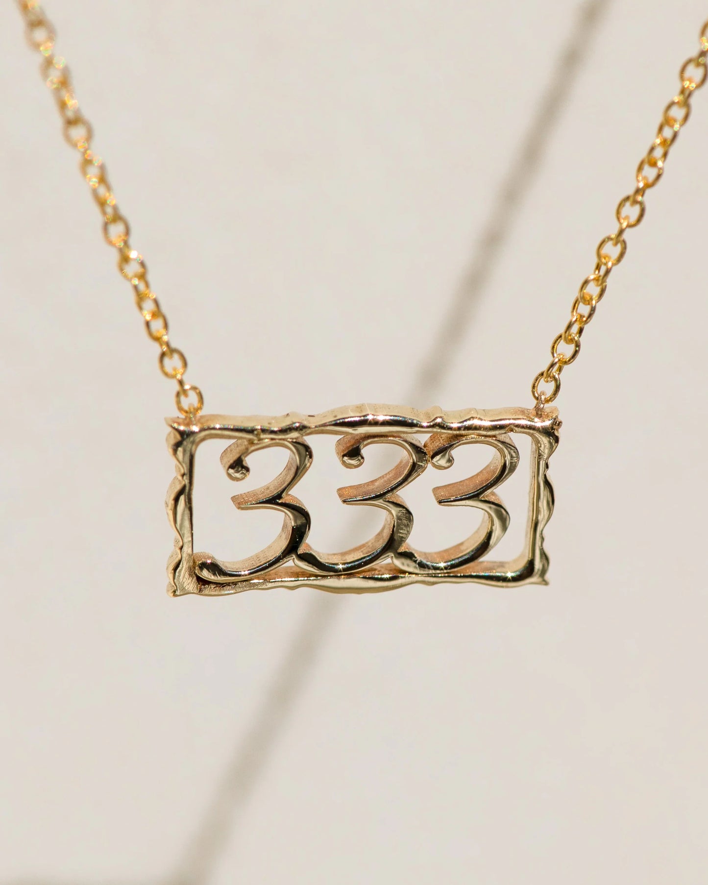 angel number pendant necklace - 333