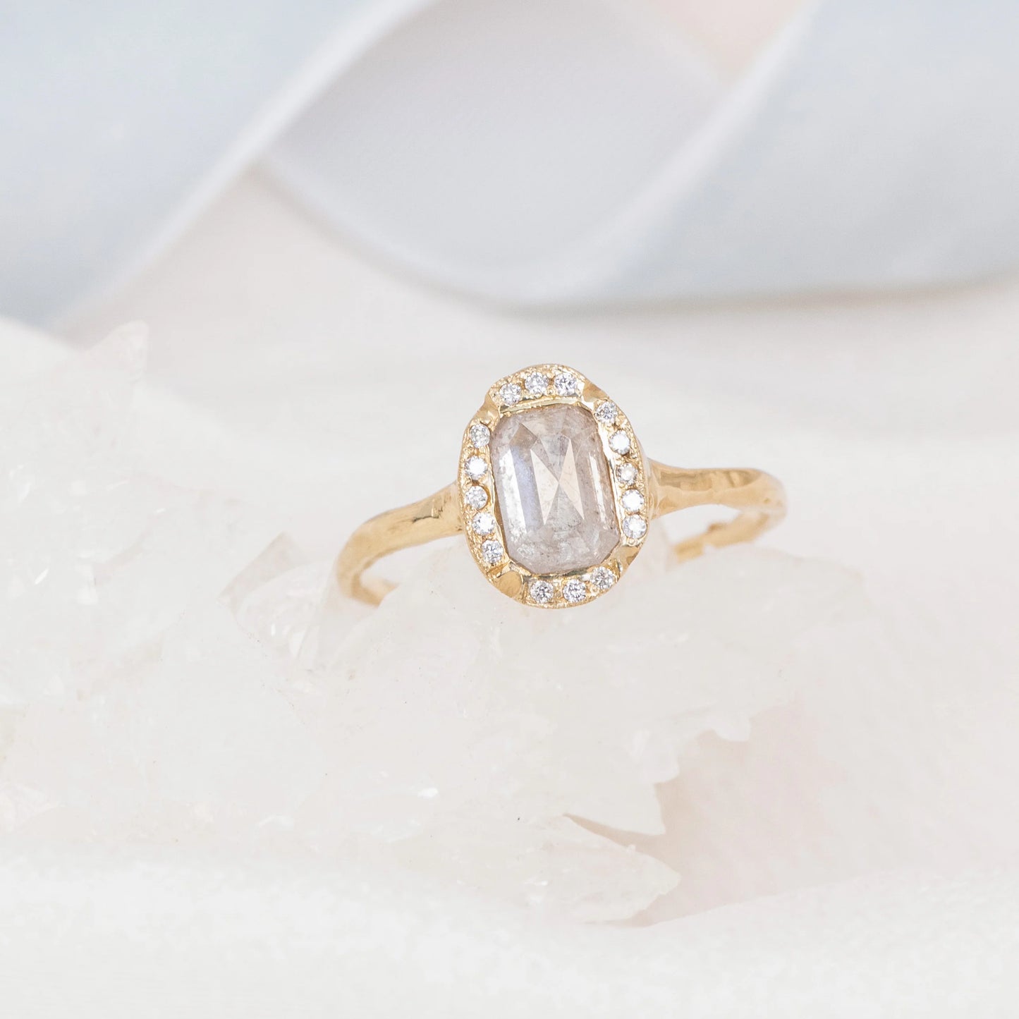 ceremonial milky diamond ring
