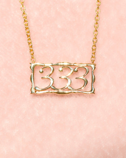 angel number pendant necklace - 333