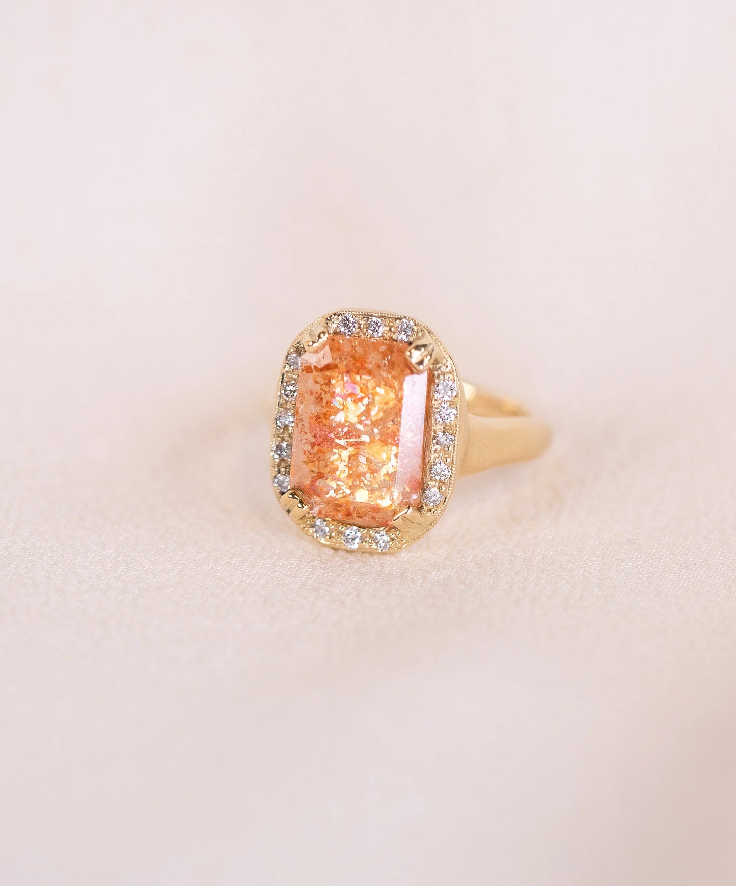 soleil sunstone diamond ring