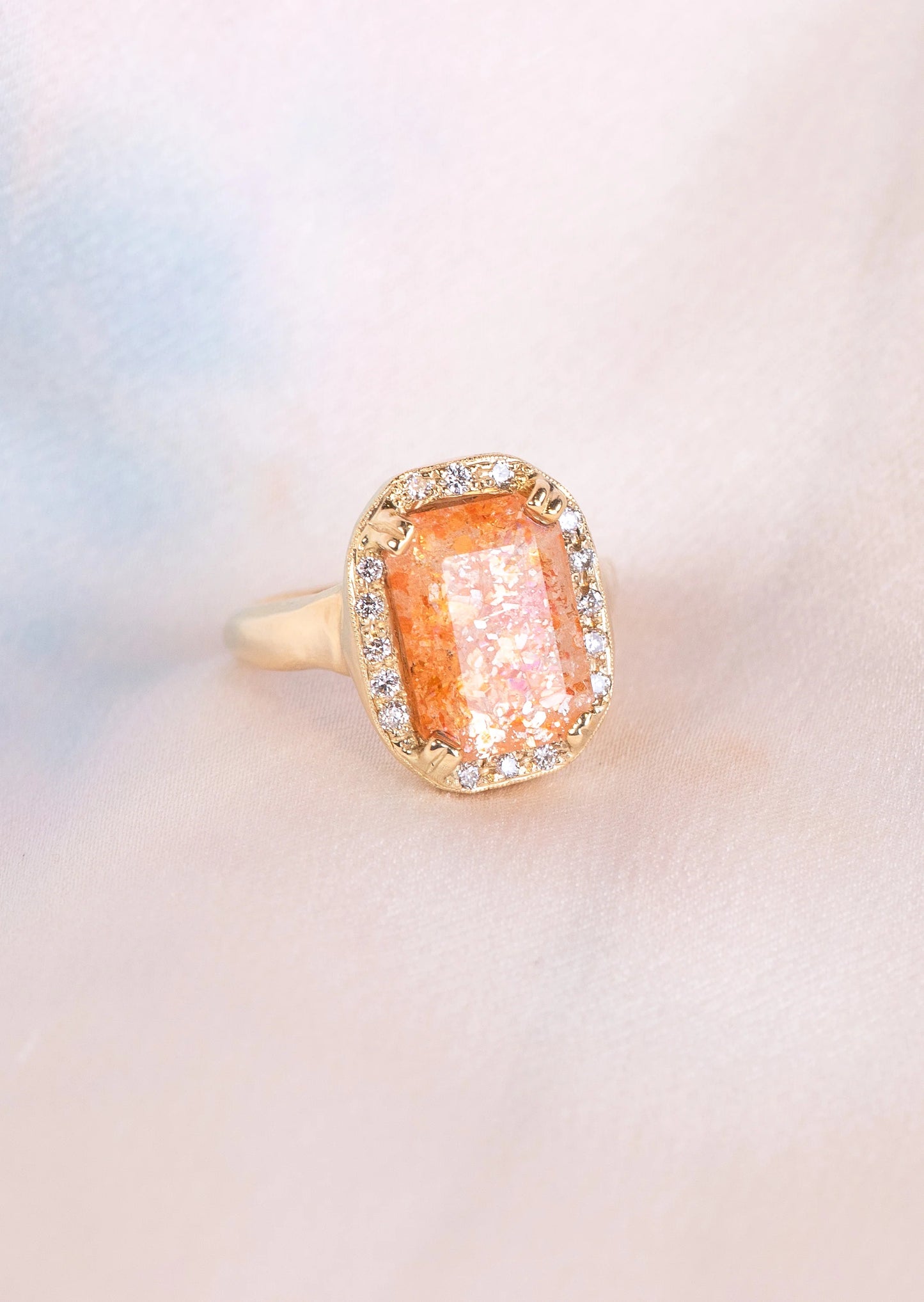 soleil sunstone diamond ring