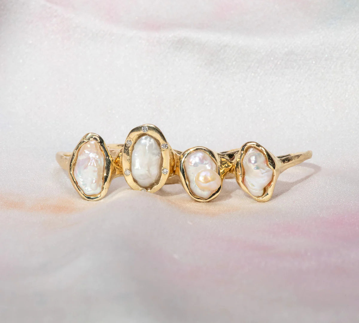 mother pearl diamond ring