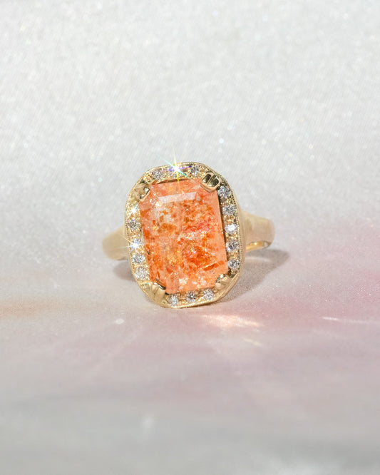 soleil sunstone diamond ring
