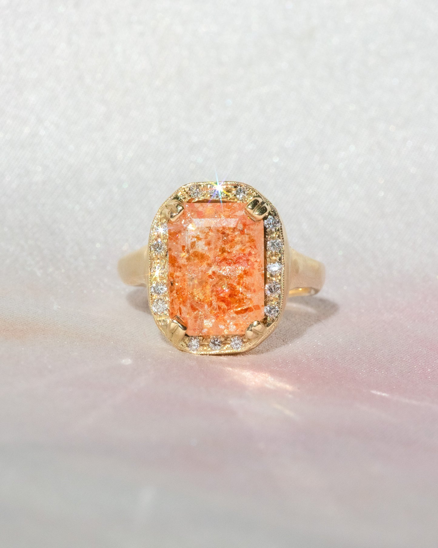 soleil sunstone diamond ring