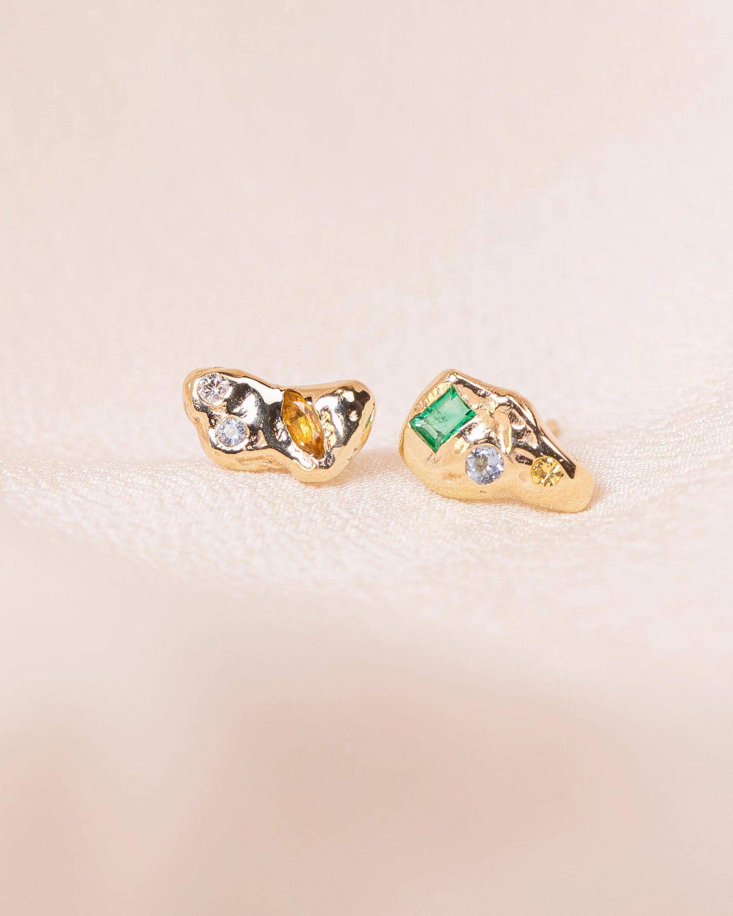 vert vitrail stud earrings