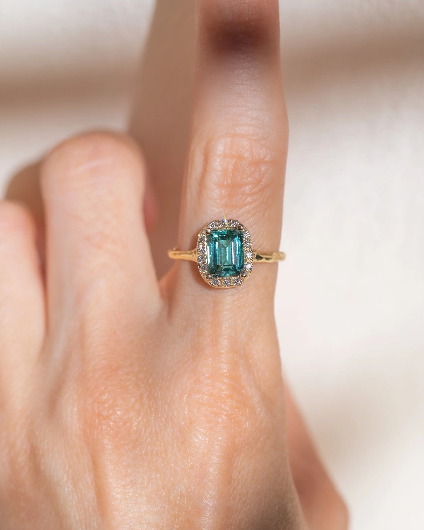 illuminée tourmaline halo ring