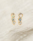 droplette stud earrings - opal + aquamarine + diamond