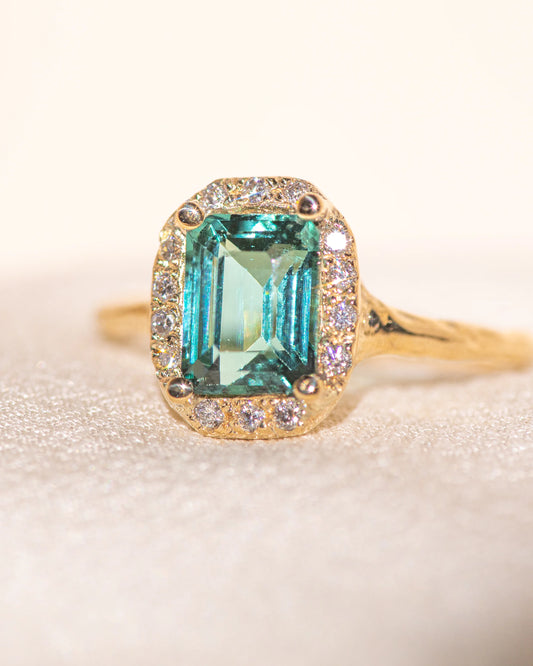 illuminée tourmaline halo ring