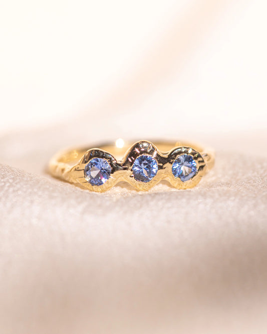 sacré trois ring band - sapphire