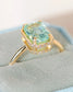 hidden halo ring - nigerian emerald