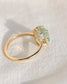 hidden halo ring - nigerian emerald