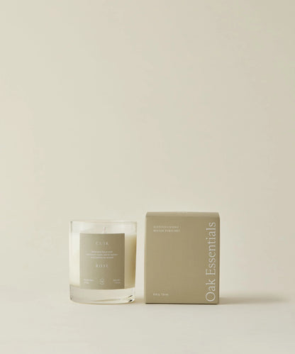 oak essentials / candle - cuir rose