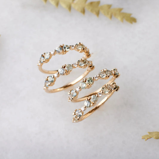 jordan ring band - pale green sapphire