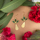 lotus drop dangle earrings