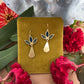 lotus drop dangle earrings
