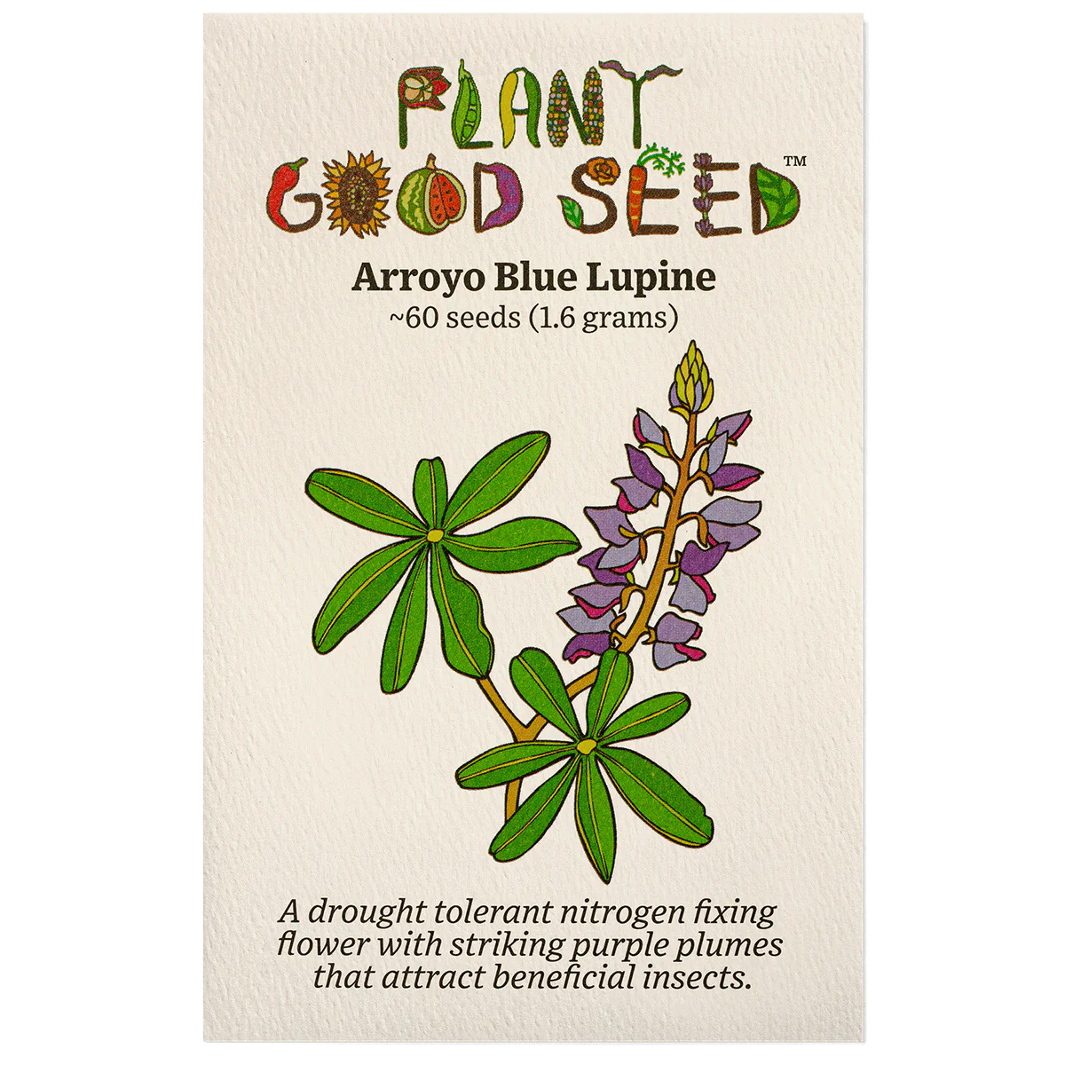 plant good seed / arroyo blue lupine