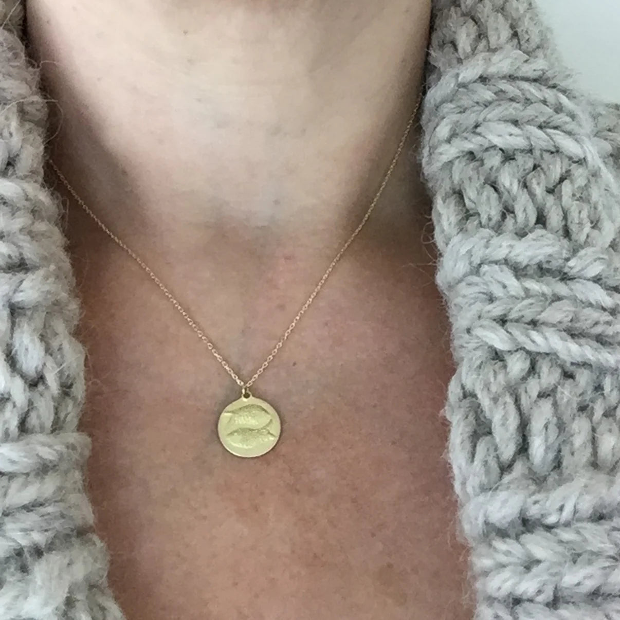 zodiac medal pendant - pisces