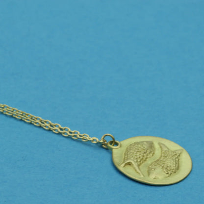 zodiac medal pendant - pisces