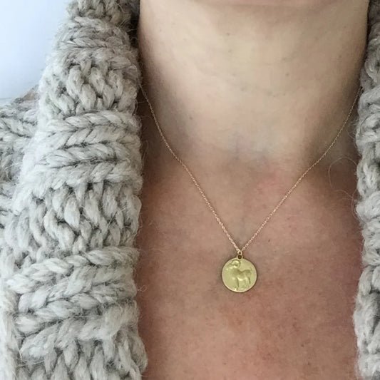 zodiac medal pendant necklace - aries