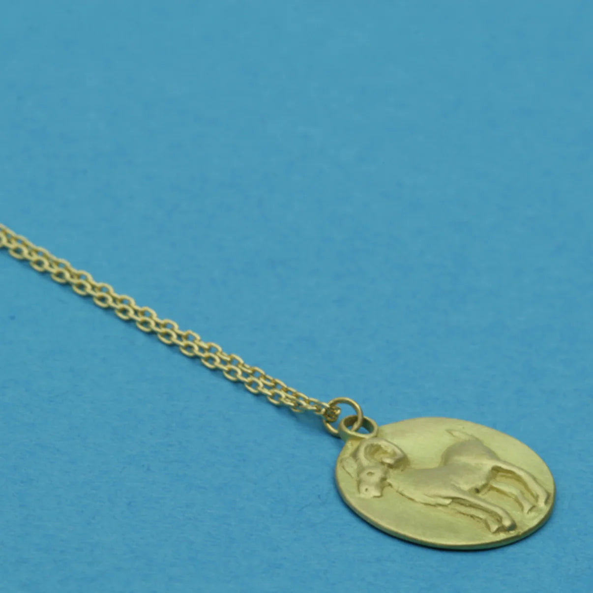 zodiac medal pendant necklace - aries