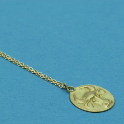 zodiac medal pendant - taurus