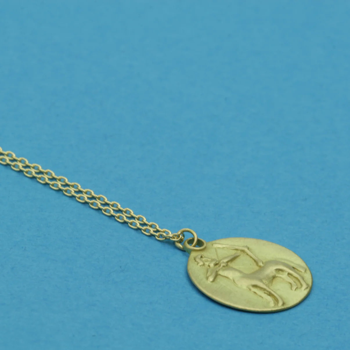 zodiac medal pendant necklace - sagittarius
