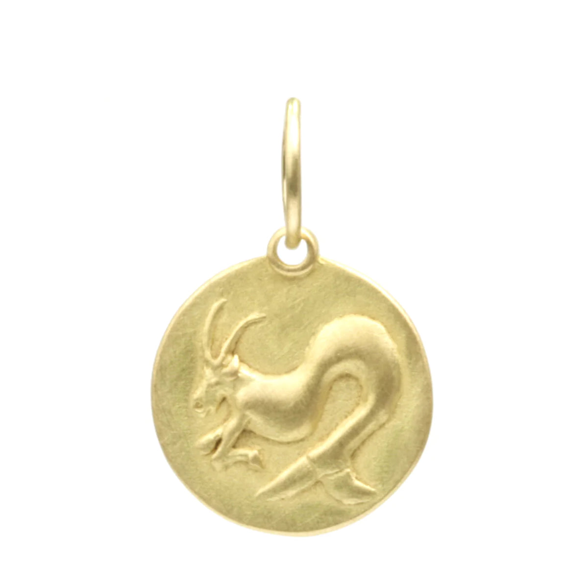 zodiac medal pendant necklace - capricorn