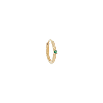 métier / three claw gemstone clicker hoop earring - single