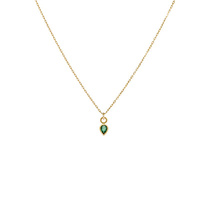 métier / pear cut gemstone plaque charm - single
