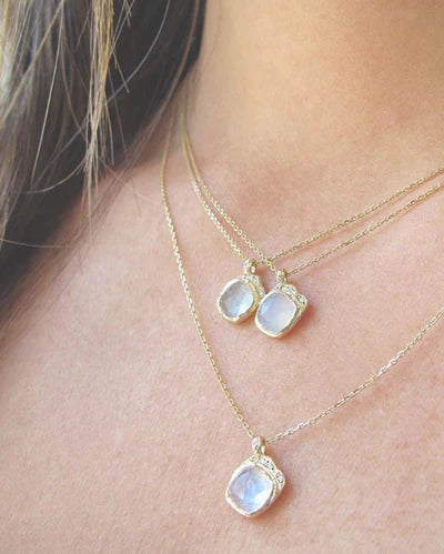 mini cove necklace - moonstone