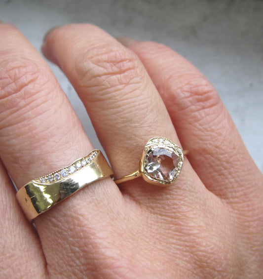 mini cove ring - morganite