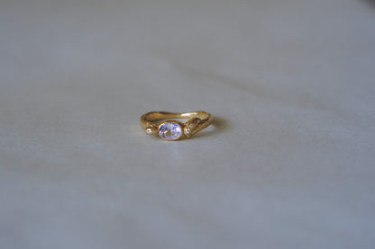 muse ring no.2 - lavender spinel + diamond