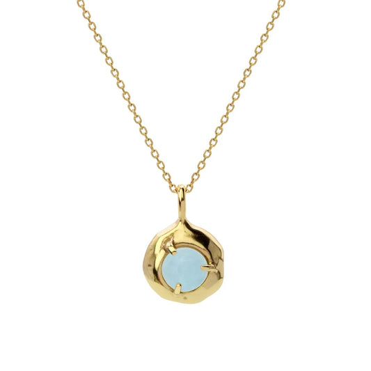 keeper necklace - aquamarine