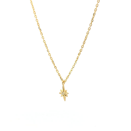 tiny north star pendant necklace