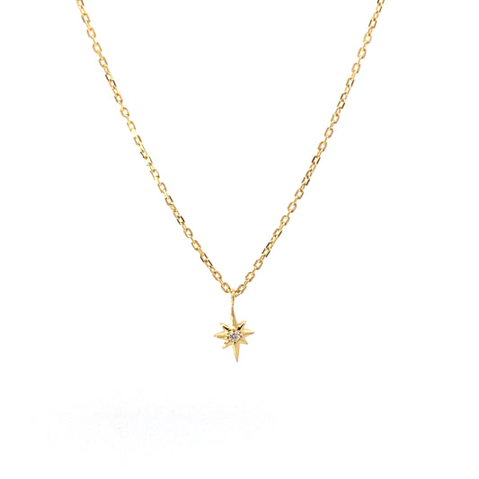 tiny north star pendant necklace