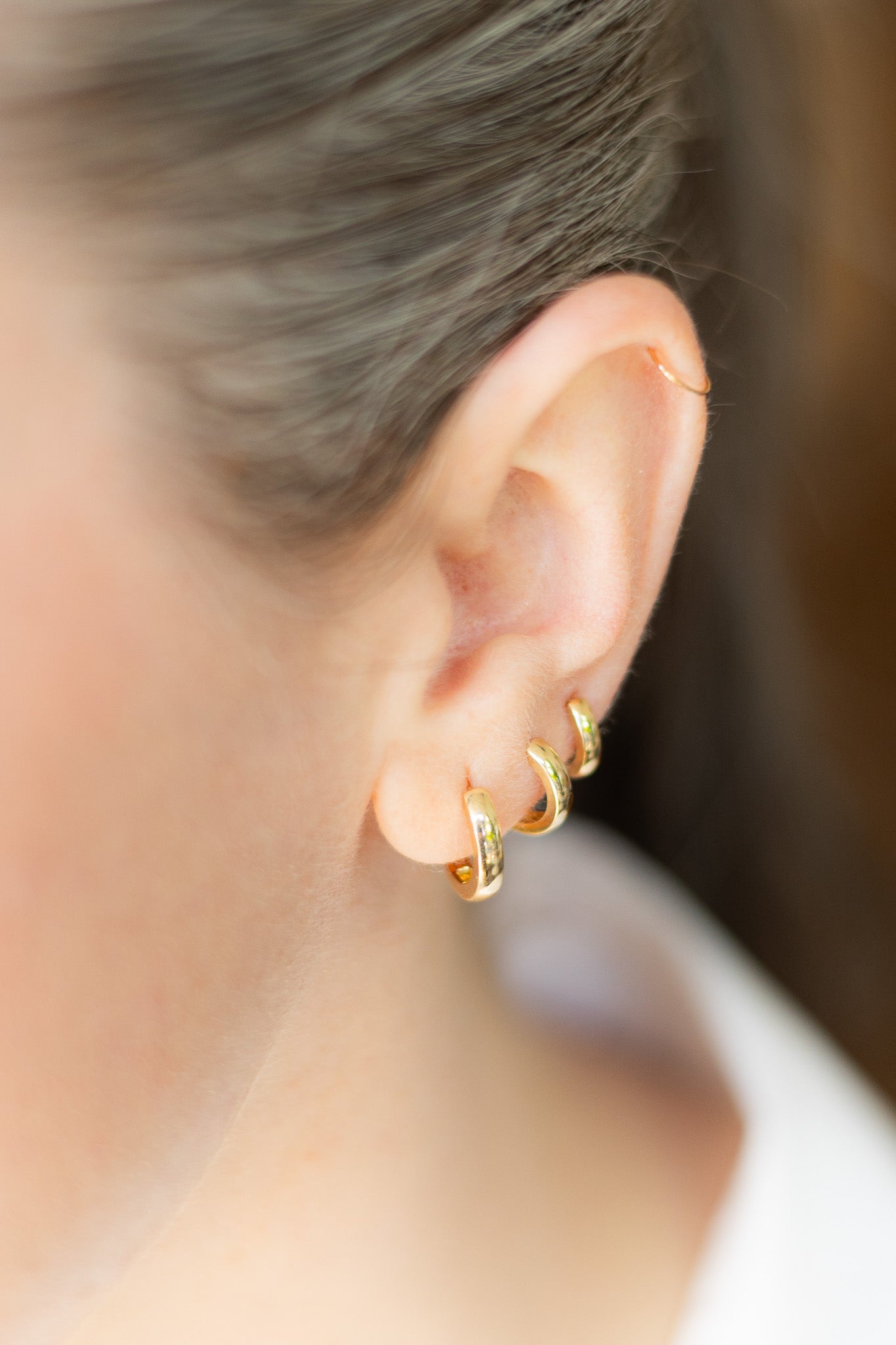 classic hinged huggie hoop earrings