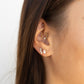 marquise climber stud earrings - natural diamond