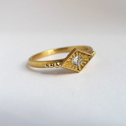 naoma wide band ring - natural diamond