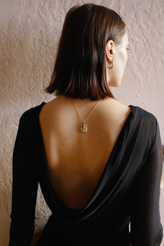 small cornu hoop earrings