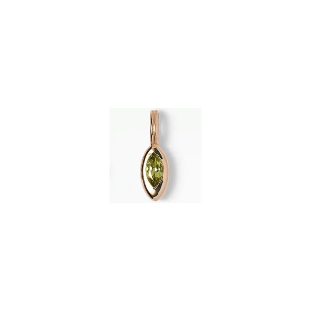 wwake / tempo pendant charm - peridot (august)