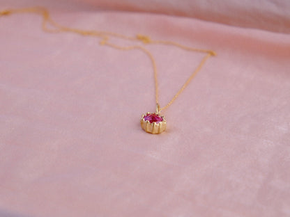 stripe necklace - pink tourmaline
