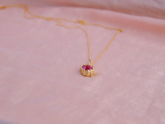 stripe necklace - pink tourmaline