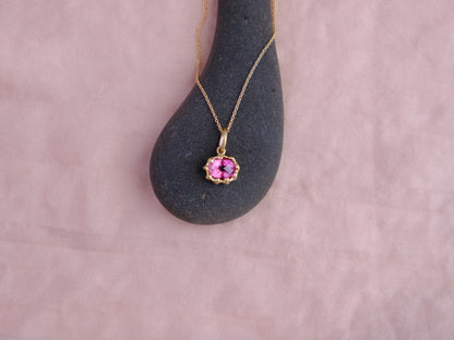 stripe necklace - pink tourmaline