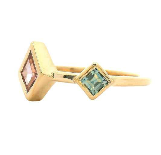 the toi et moi ring no.10 - montana sapphire