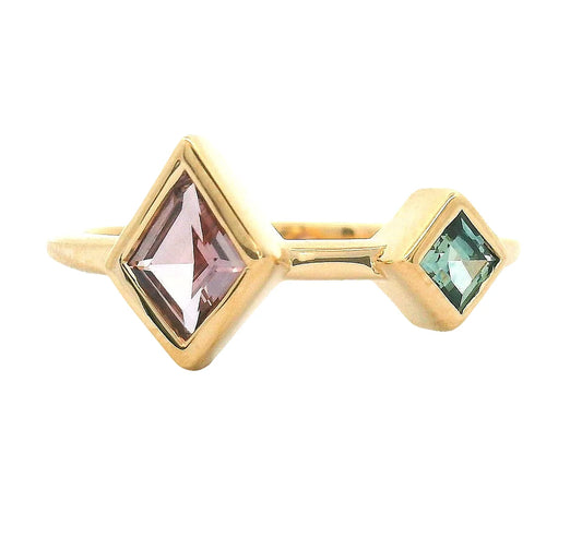 the toi et moi ring no.10 - montana sapphire