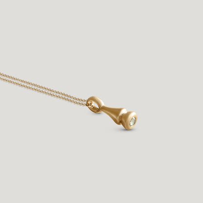 pendulum charm no.1 - salt & pepper natural diamond