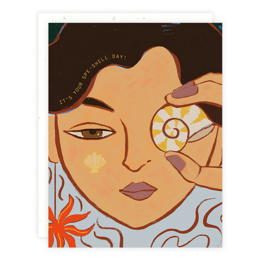spe-shell day birthday card