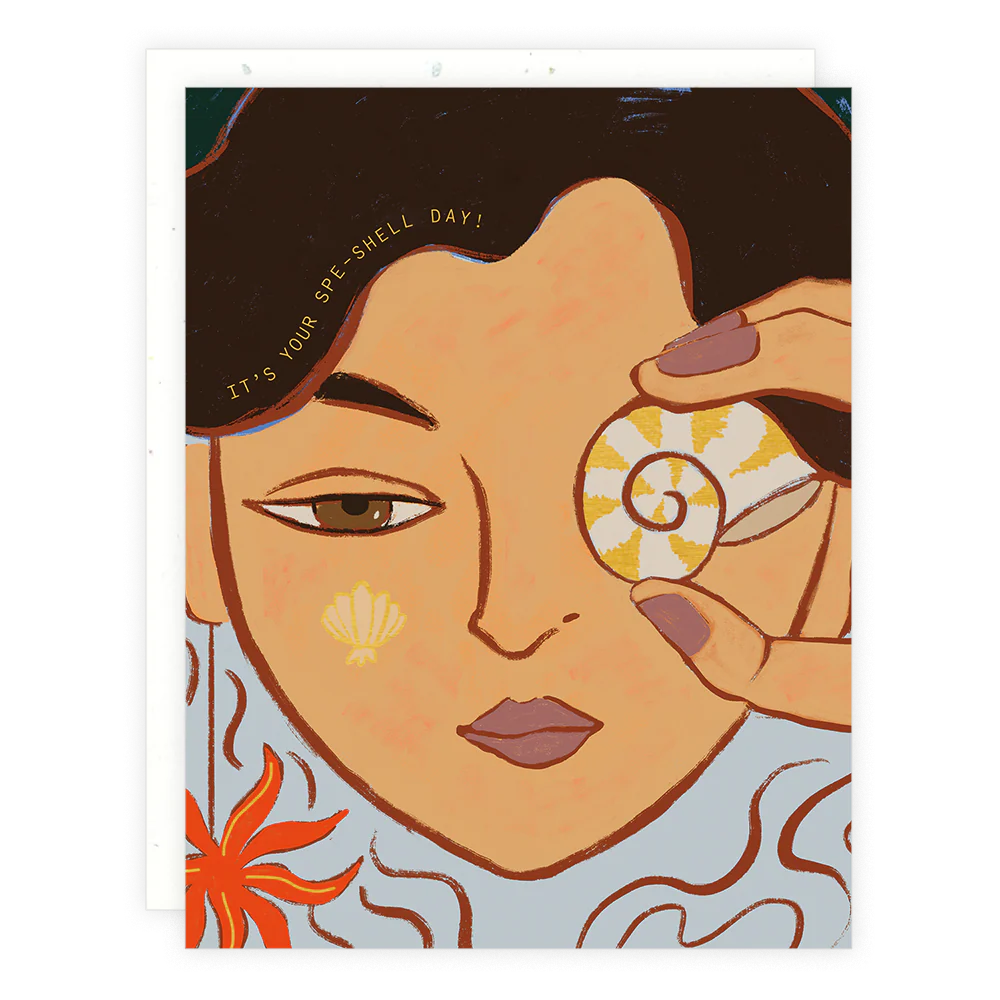 spe-shell day birthday card