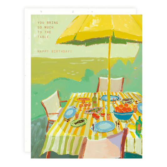 table birthday card