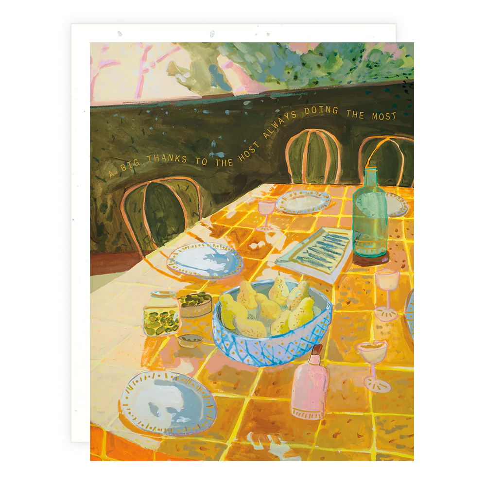 host always doing the most card